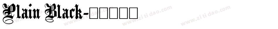 Plain Black字体转换